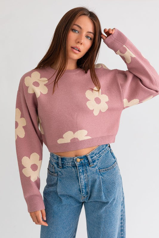 The Daisy Long Sleeve Crop Sweater