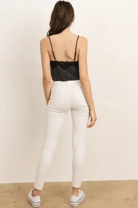 The Calee Tie Front Crop Top