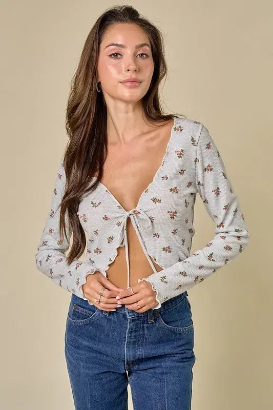 The Fiona Floral Print Crop Top